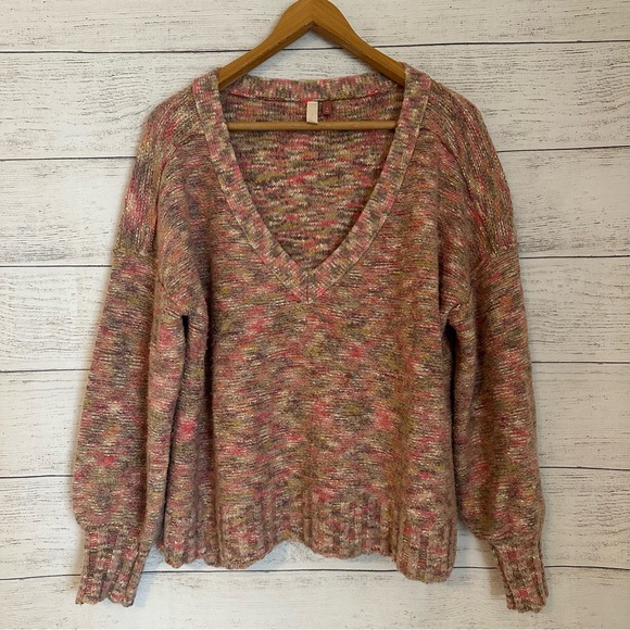 Anthropologie Pilrco Deep-V Spacedye  Sweater - Picture 3 of 7